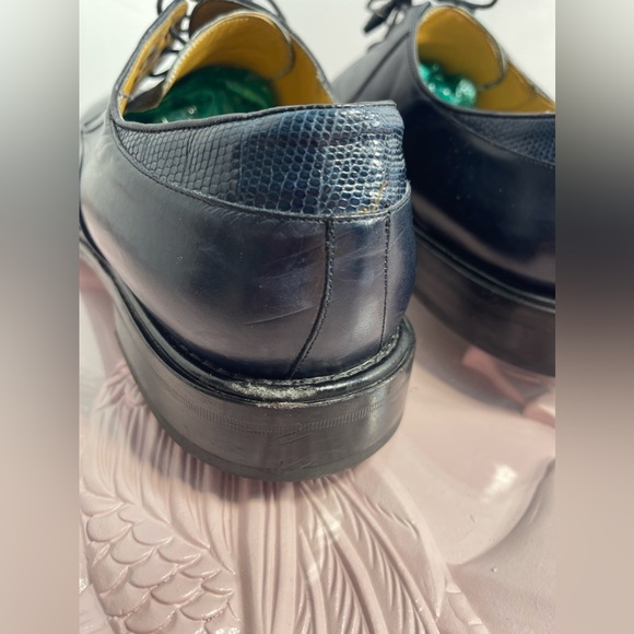 MEZLAN 😍CELLINI- LIZARD #29976 Blue  Dress Shoes Men’s 10 1/2M - Picture 9 of 16